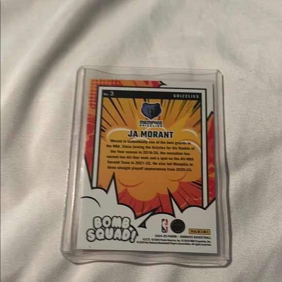 Basketball Trading Card ja Morant bomb squad Memphis grizzlies great card - Picture 2 of 2